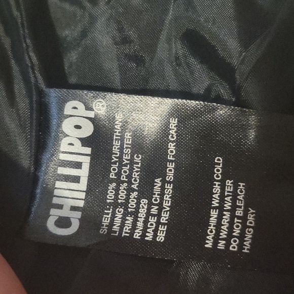 Chillipop Unisex Youth Size 4 Faux Leather Black Motorcycle Jacket - Picture 3 of 7